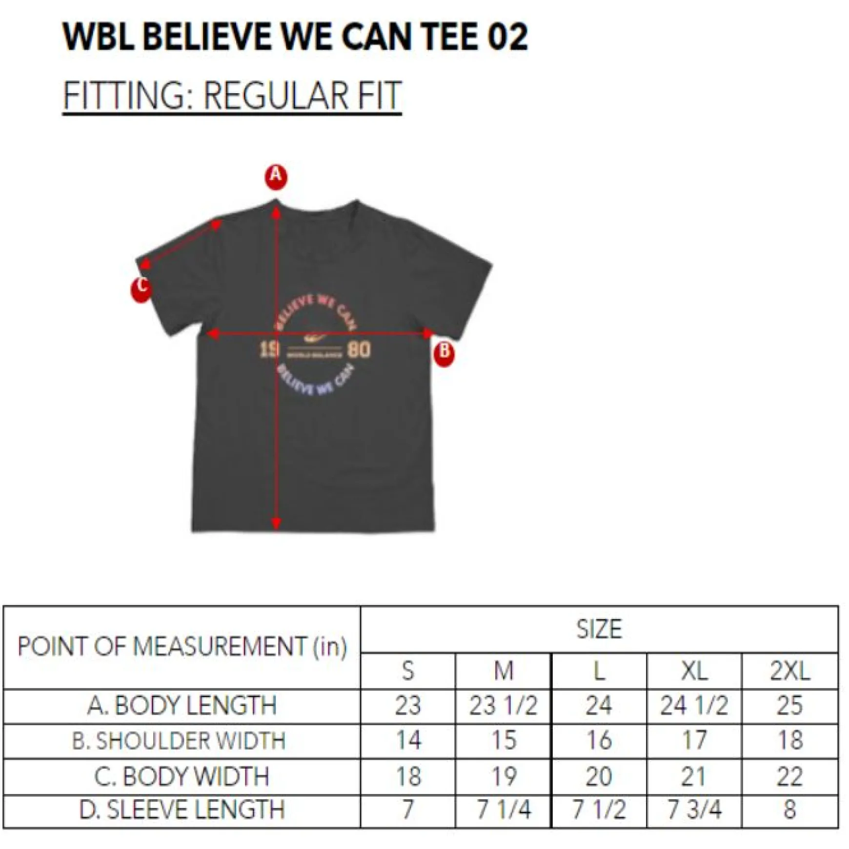 WBL BELIEVE WE CAN TEE 02
